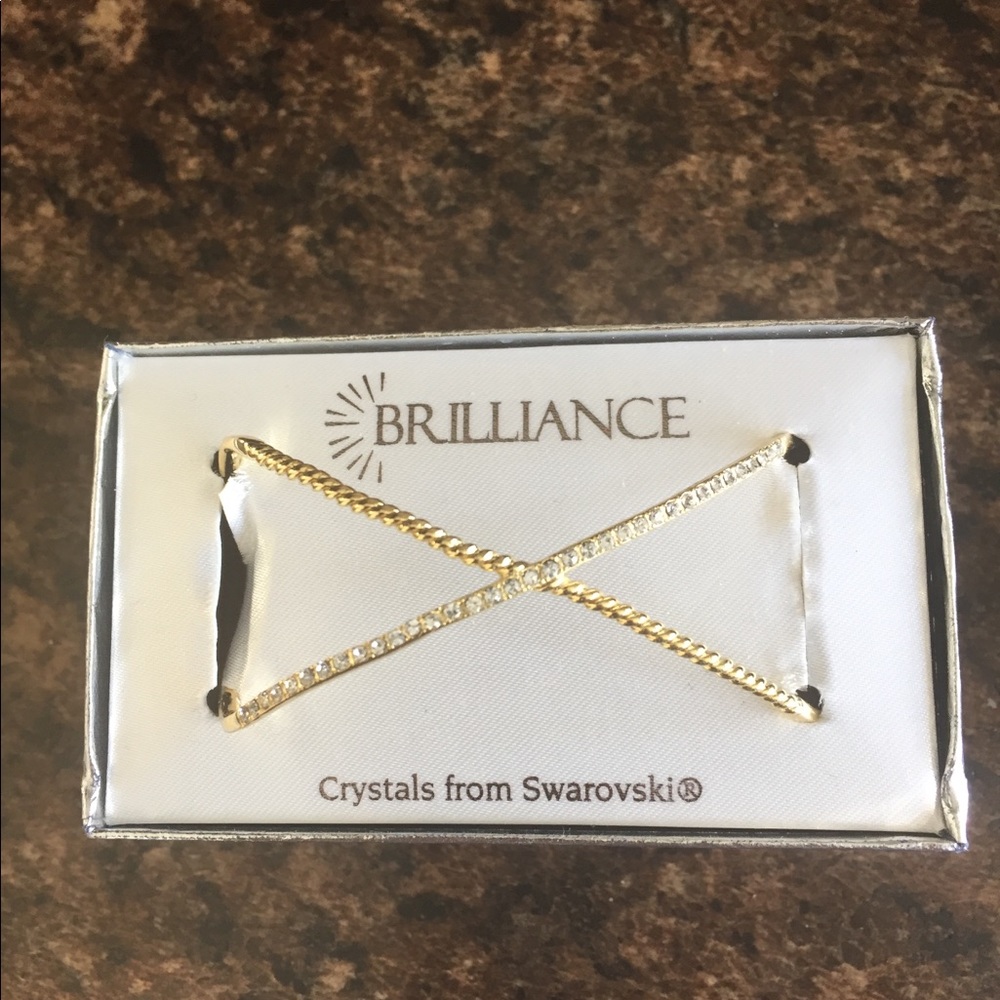Costume gold bangle with Crystals from Swarovski